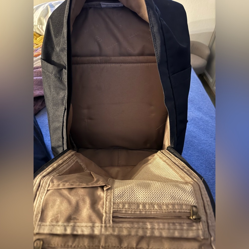 Doughnut Women's 16L Black backpack with Brown Leather Accents - Picture 8 of 10